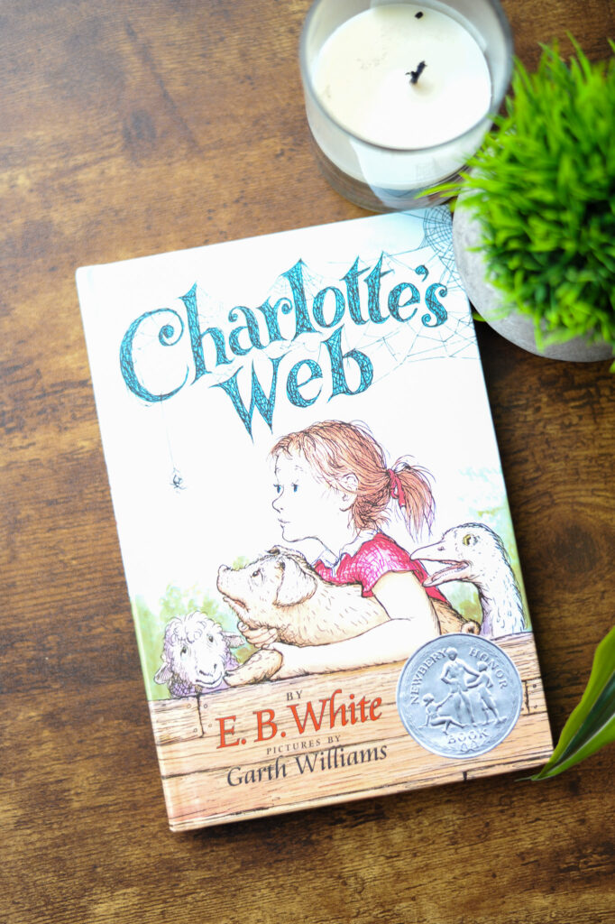 Charlotte's Web book on table 